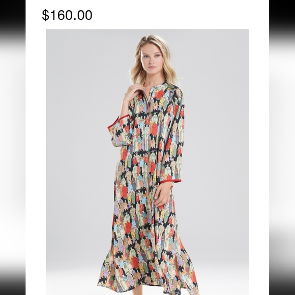 Natori | Intimates & Sleepwear | Natori Dynasty Mandarin Zip Caftan ...